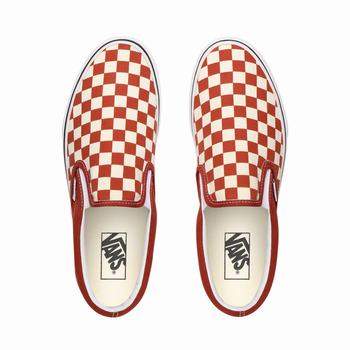 Damske Slip On Tenisky Vans Checkerboard Classic Biele VA67CSJMX